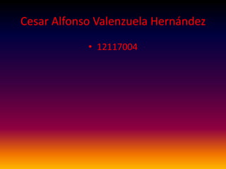 Cesar Alfonso Valenzuela Hernández
            • 12117004
 