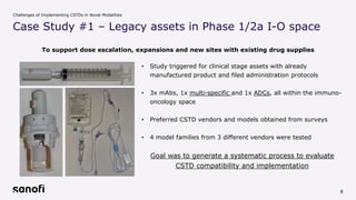 CHALLENGES OF IMPLEMENTING CSTDs IN NOVEL MODALITIES | PDF