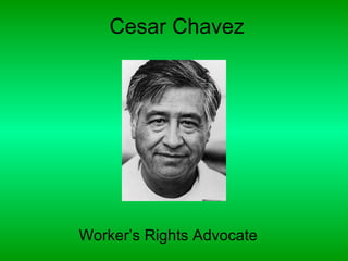 Cesar Chavez




Worker’s Rights Advocate
 