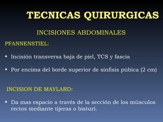 OBSTETRICIA DE LA CESARIA - PROCEDIMIENTOS DE CIRUGIA | PPT