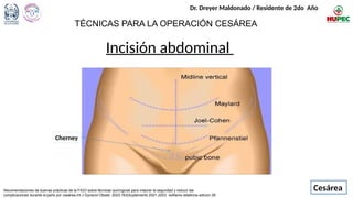 TECNICA QUIRURGICA CESAREA SEGMENTARIA F | PPTX