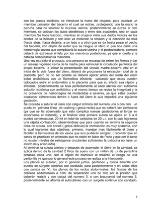 Cesarea Ventrolateral Lado Izquierdo