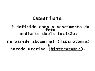 Cesariana | PPT