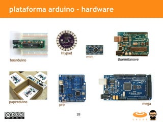 plataforma arduino - hardware Duemilanove mini lilypad boarduino paperduino mega pro 