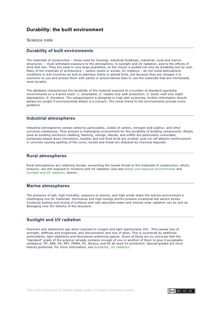 Durability of Materials