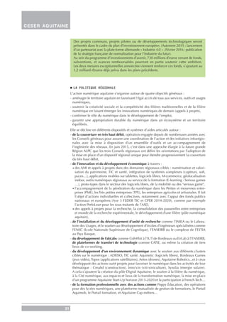 Ceser Aquitaine - rapport - la révolution numérique dans les secteurs d'activités économiques de l'aquitaine impacts, enjeux, valeur ajoutée - octobre 2015
