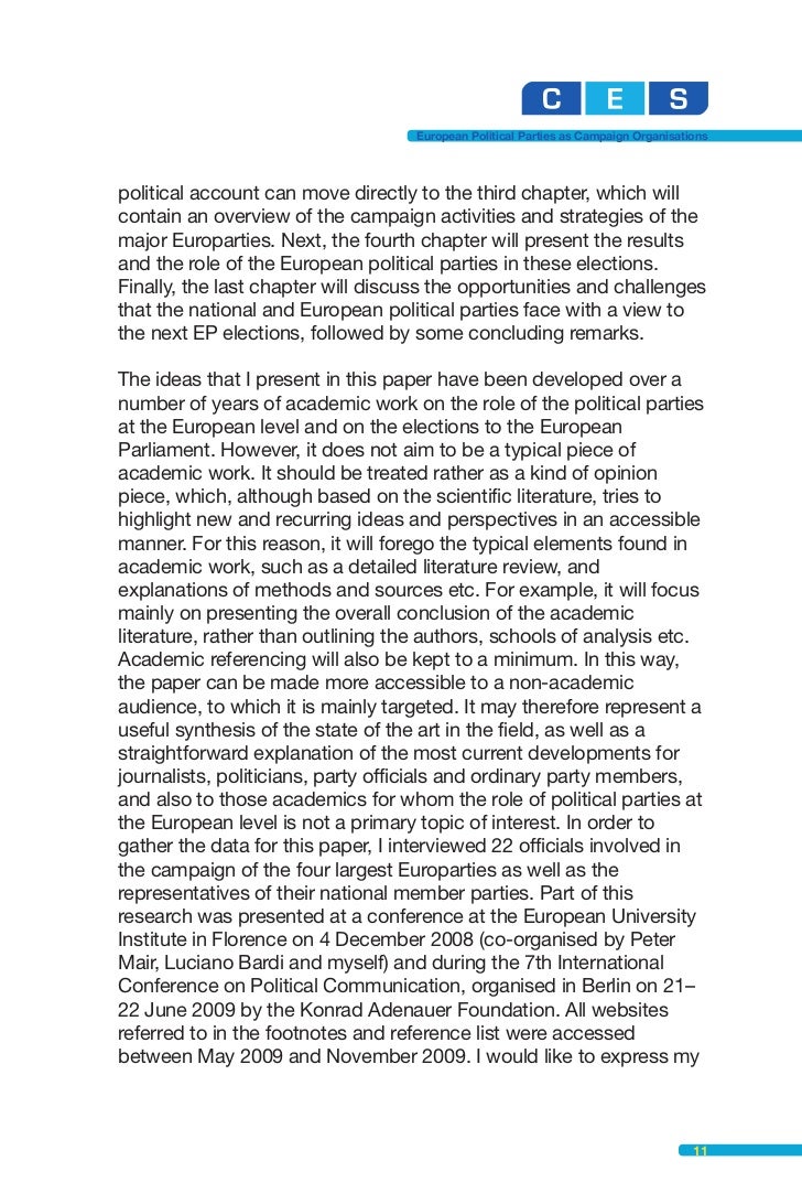 Political campaign research paper