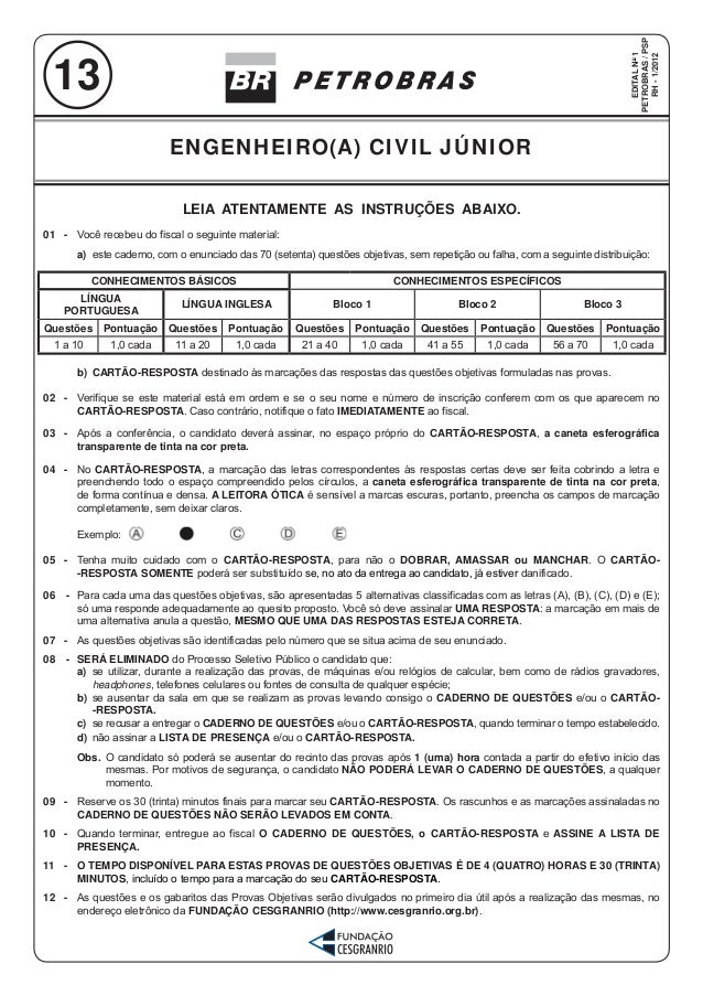 Quest es da prova PETROBRAS pdf
