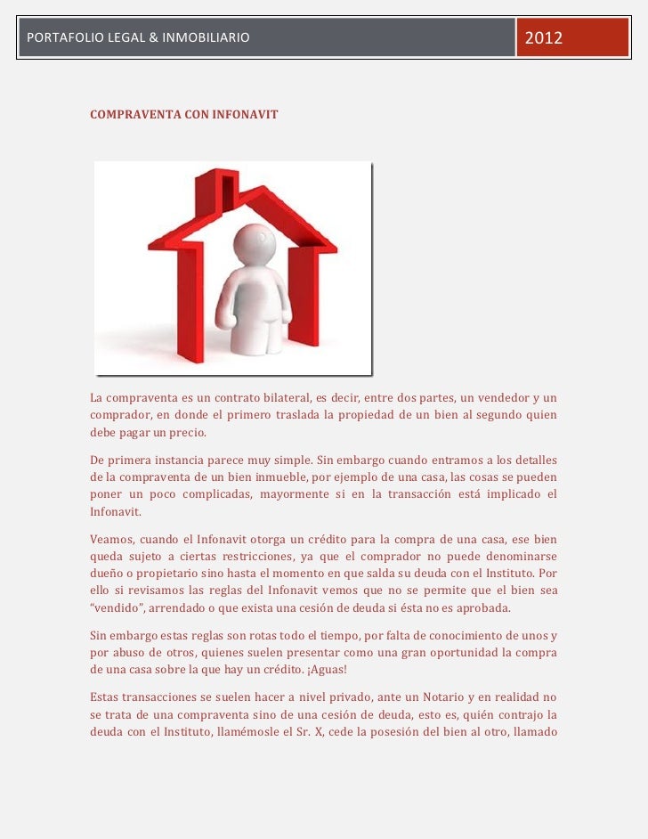Cesiones de deuda o traspasos con infonavit.