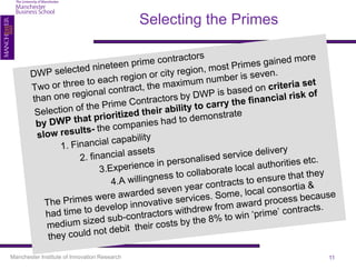 Selecting the Primes




Manchester Institute of Innovation Research                          11
 