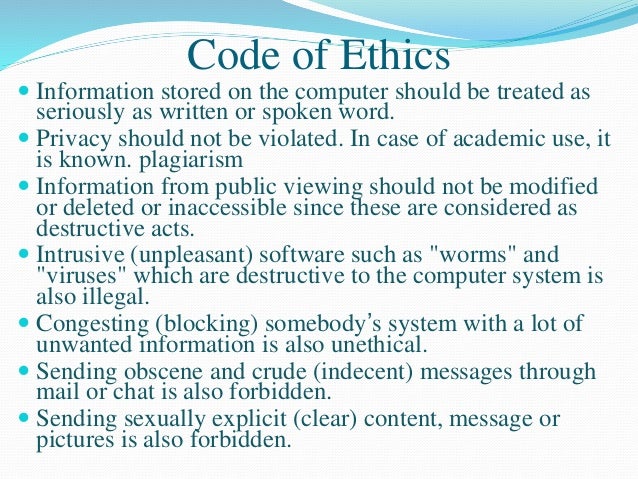 computer ethics essay topics