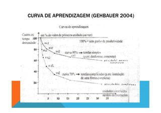 CURVA DE APRENDIZAGEM (GEHBAUER 2004)
 