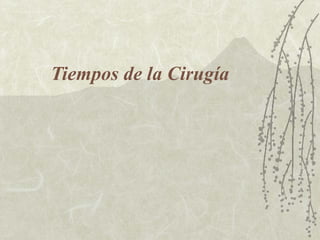 Tiempos de la Cirugía 