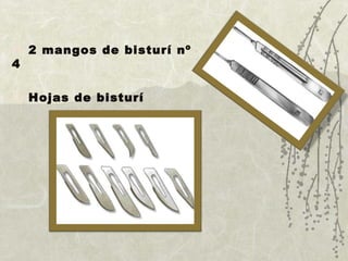 2 mangos de bisturí nº 4 Hojas de bisturí 