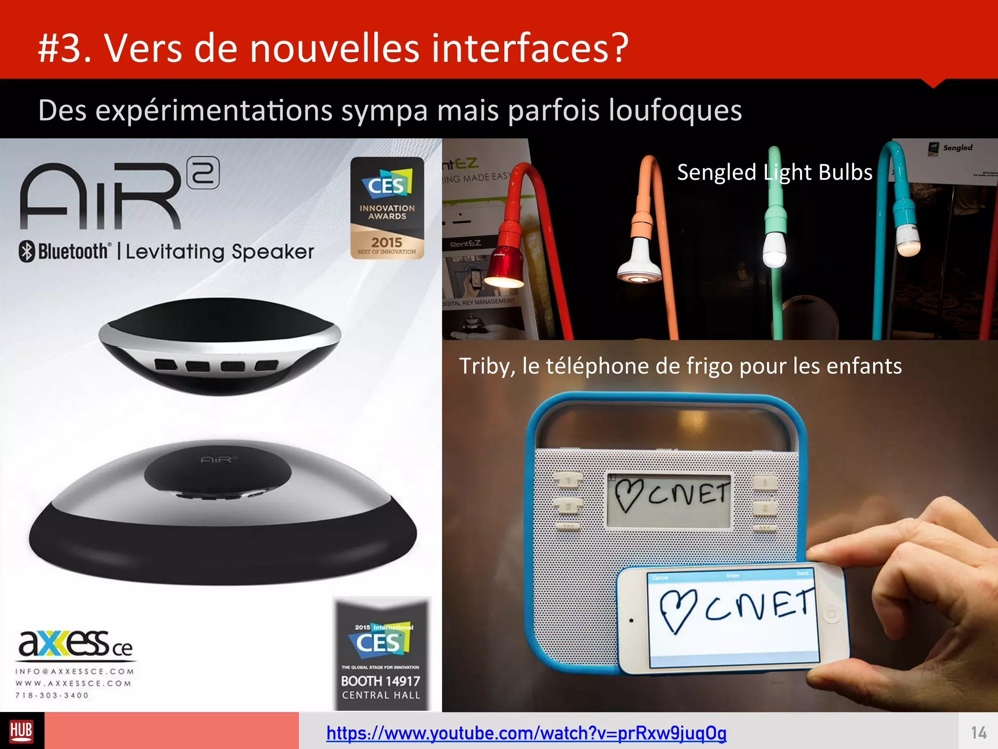 Analyse des Tendances du CES 2015HUB REPORT
Le Cas 360FLY
PLUS QUE DES OBJETS… DES SERVICES CONNECTÉS
14
UN PRODUIT
EXPÉRIENTIEL
UN STORE
VIDEO 360°
 