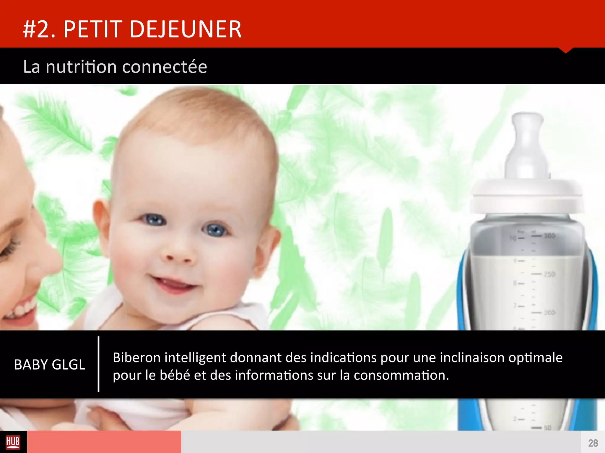 Analyse des Tendances du CES 2015HUB REPORT
Gérer le sommeil de toute la famille
#1. SOMMEIL
28
DJI
Des informatons disponibles
en temps réel sur smartphone
Moniteur pour améliorer et tracker le sommeil de toute la famille. Mesure la
température, qualité de l’air et les cycles de sommeil de chaque utlisateur.
HugOne
 