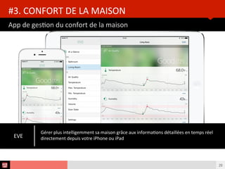 Analyse des Tendances du CES 2015HUB REPORT
La nutriton connectée
#2. PETIT DEJEUNER
29
DJI
10SFORK Améliore le comportement alimentaire en recueillant des informatons sur
les repas
 