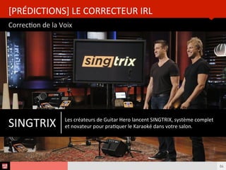 Analyse des Tendances du CES 2015HUB REPORT
Après la Maison et le Bureau, les Transports
[PRÉDICTIONS] LE 3ÈME ENDROIT CONNECTÉ
64
- - - - - - - - -
LE BUREAU
- - - - - - - - -
LES TRANSPORTSLA MAISON
LES TRANSPORTS FIGURENT COMME LE 3ÈME ET NOUVEL ENDROIT CONNECTÉ
AVEC LES VOITURES, BUS, AVIONS, TRAINS ET AUTRES VÉHICULES.
FREEDOM & MOBILITY
 