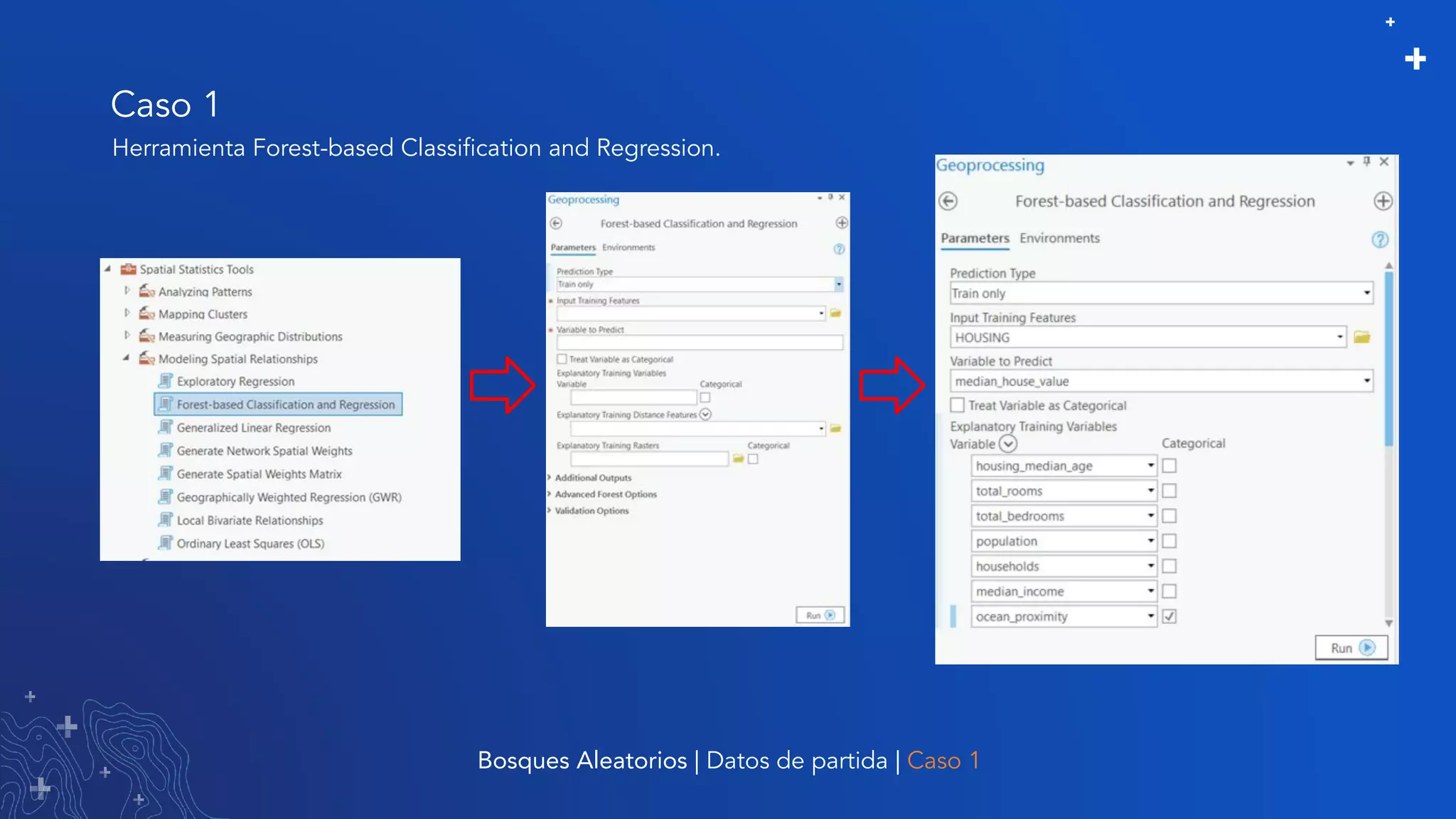 Caso 1
Bosques Aleatorios | Datos de partida | Caso 1
Herramienta Forest-based Classiﬁcation and Regression.
 