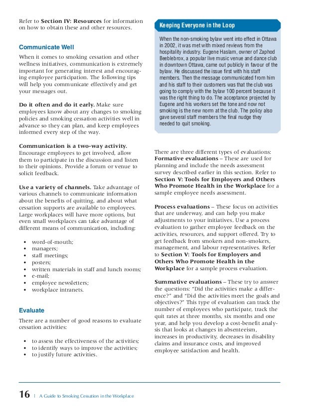 smoking cessation resources