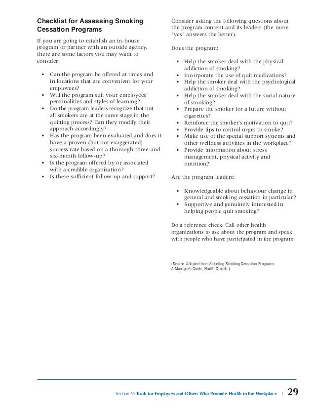 smoking cessation resources