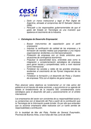 Cessi   Declaracion De Mar Del Plata 2008