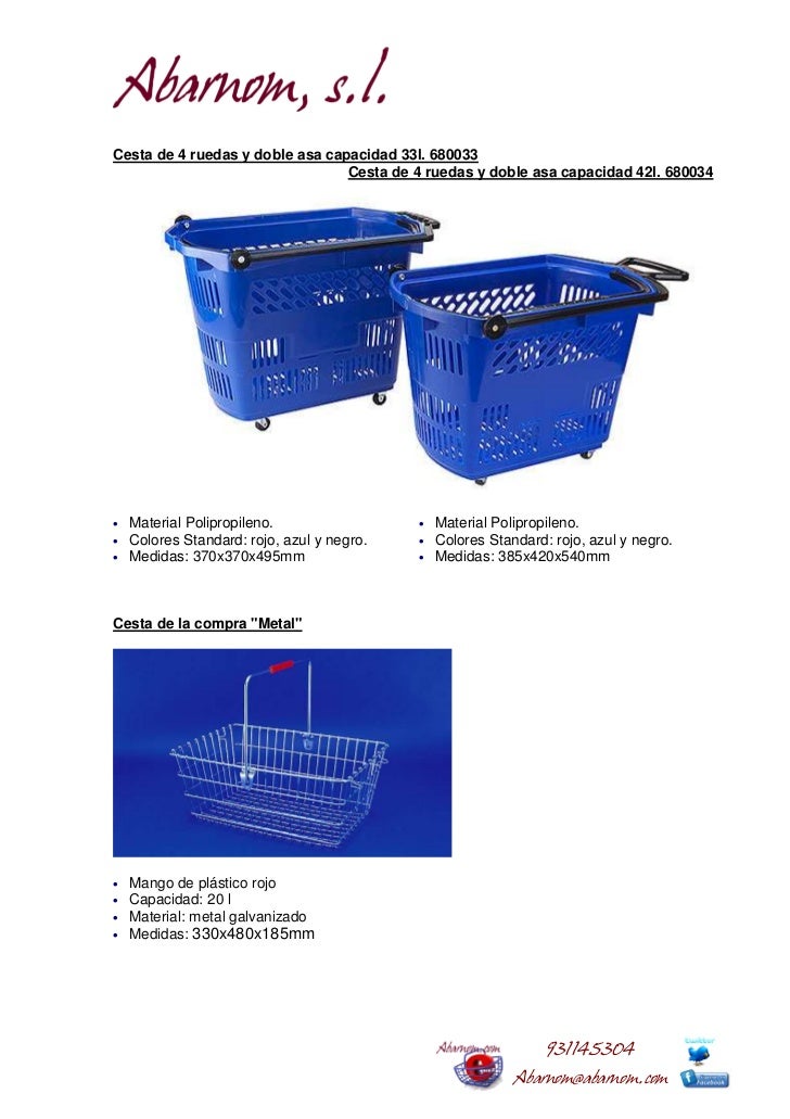 Cestas y cajas equipamiento comercial