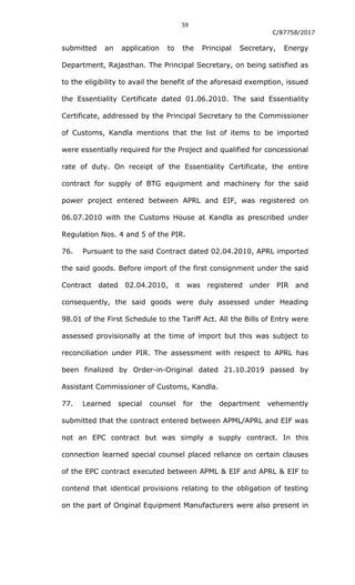 CESTAT Ruling Power Equipment 2022.pdf