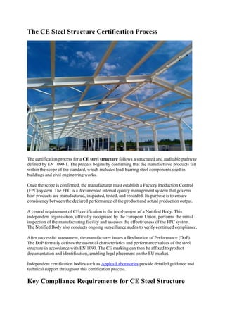 CE Steel Structure Explained: Certification Standards and Compliance ...