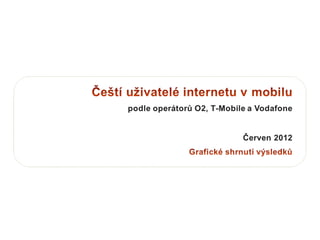 podle operátorů O2, T-Mobile a Vodafone


             Červen 2012
 