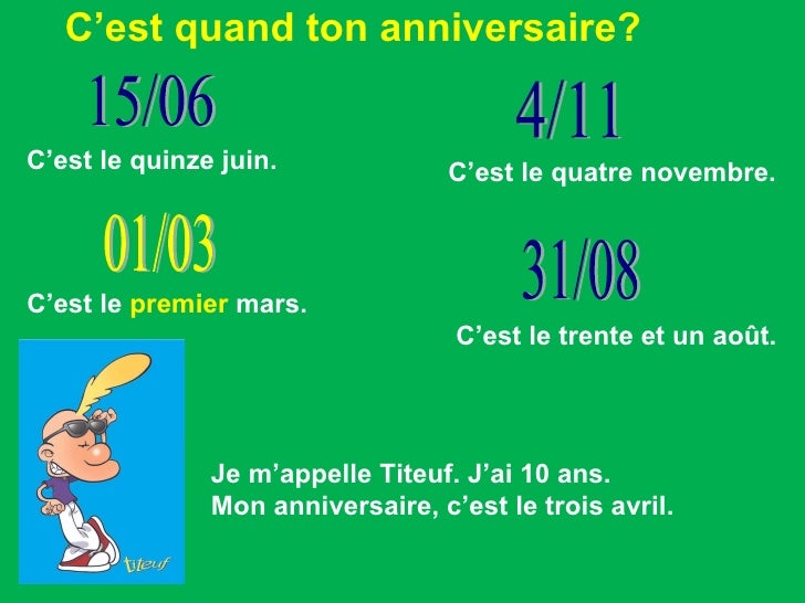 C Est Quand Mon Anniversaire