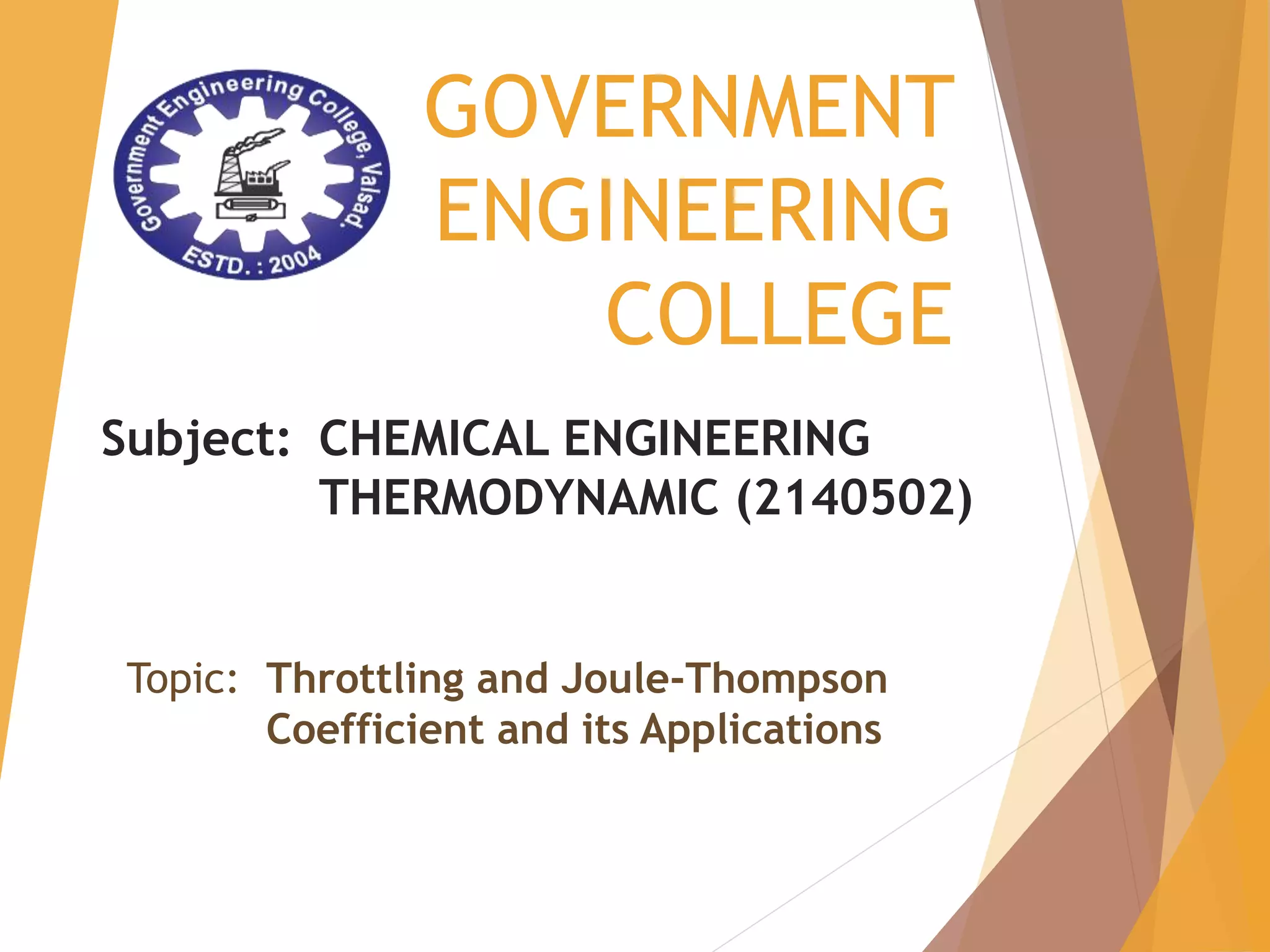 Throttling process and its application PPT