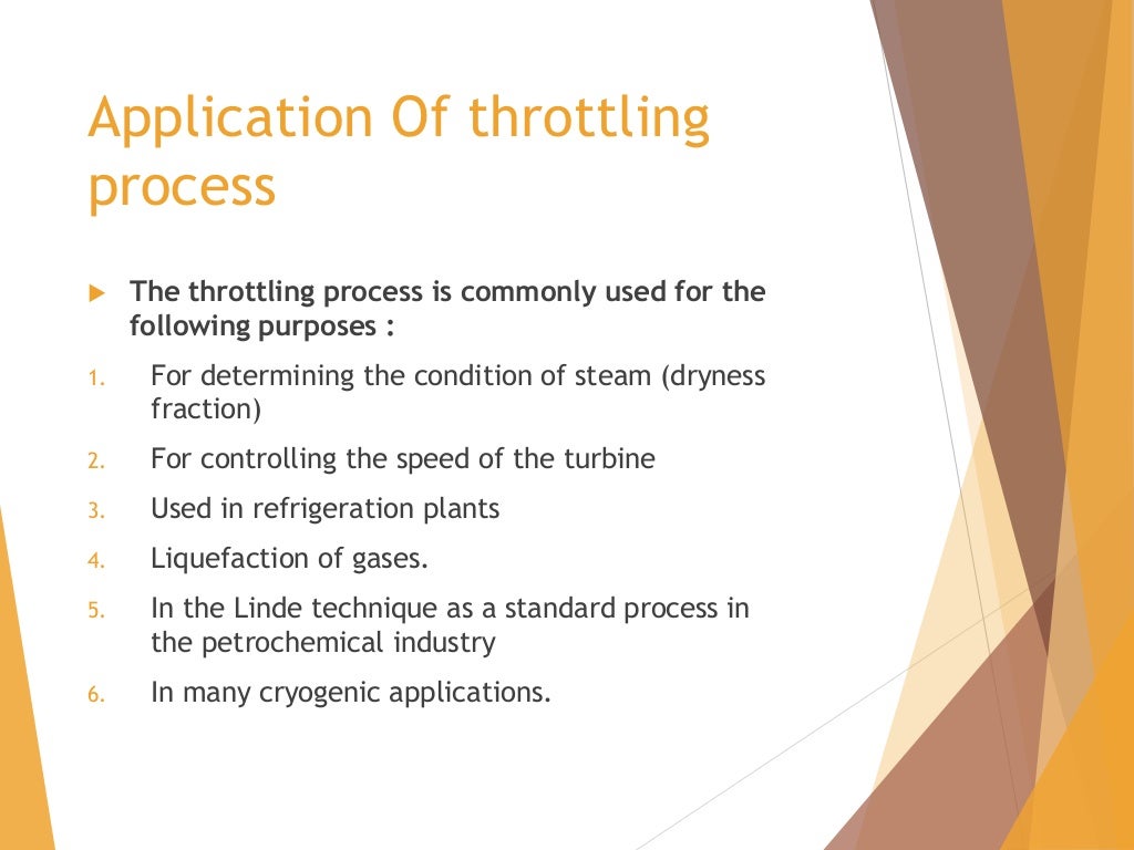 Throttling Process And Its Application 