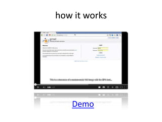 how it works




   Demo
 