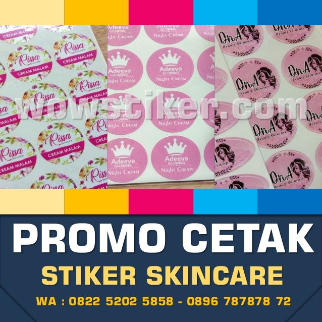 Cetak 0822 5202 5858 Stiker Produk Kosmetik Bandung