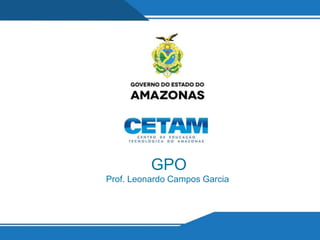 GPO
Prof. Leonardo Campos Garcia
 