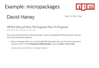 Example: micropackages
 