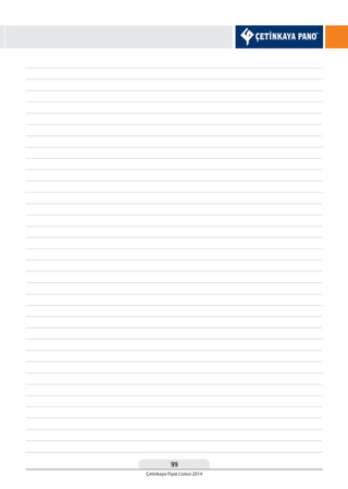 99
Çetinkaya Fiyat Listesi 2014
 