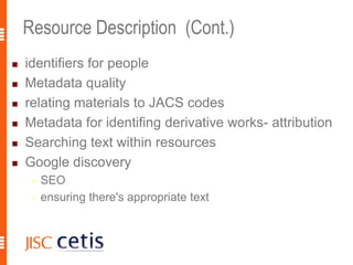 CETIS09 OER Technical Roundtable   Slide 9