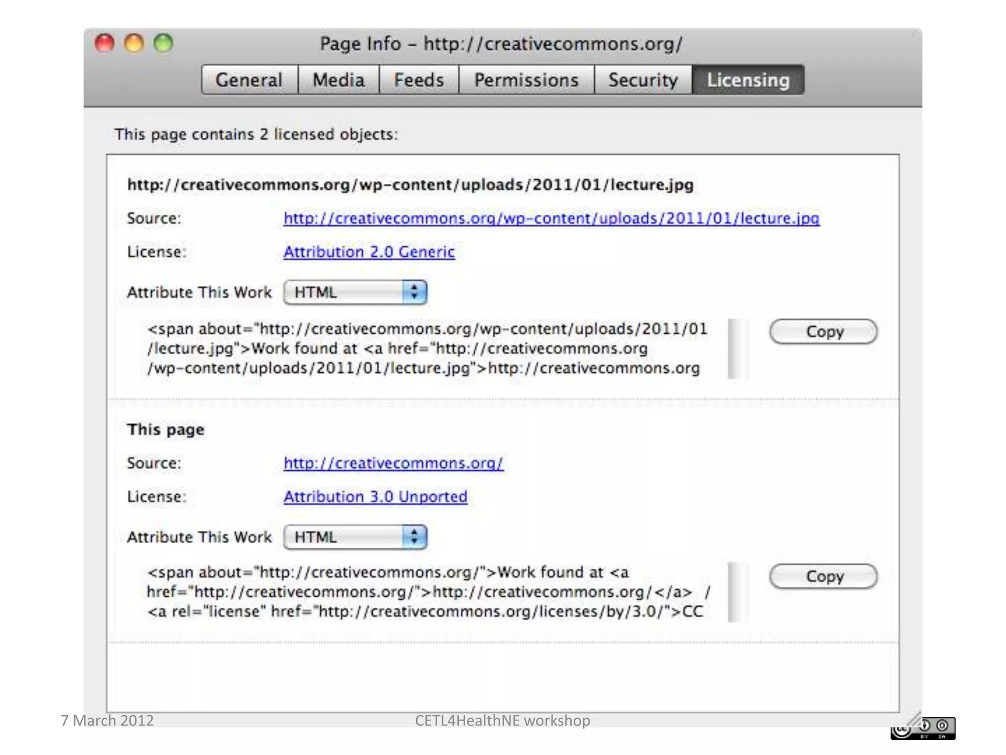 7 March 2012   CETL4HealthNE workshop
 