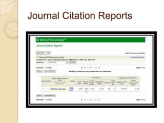 Journal Citation Reports