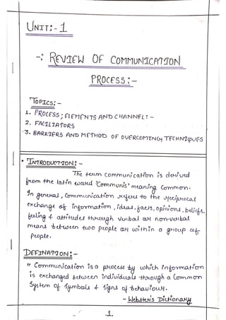 Communication education technology unit 01 notes bsc nursing 2nd year | PDF