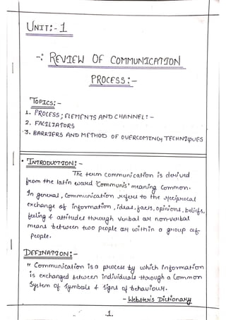 Communication education technology  unit 01 notes  bsc nursing 2nd year