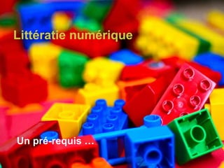 Littératie numérique  Un pré-requis … 
