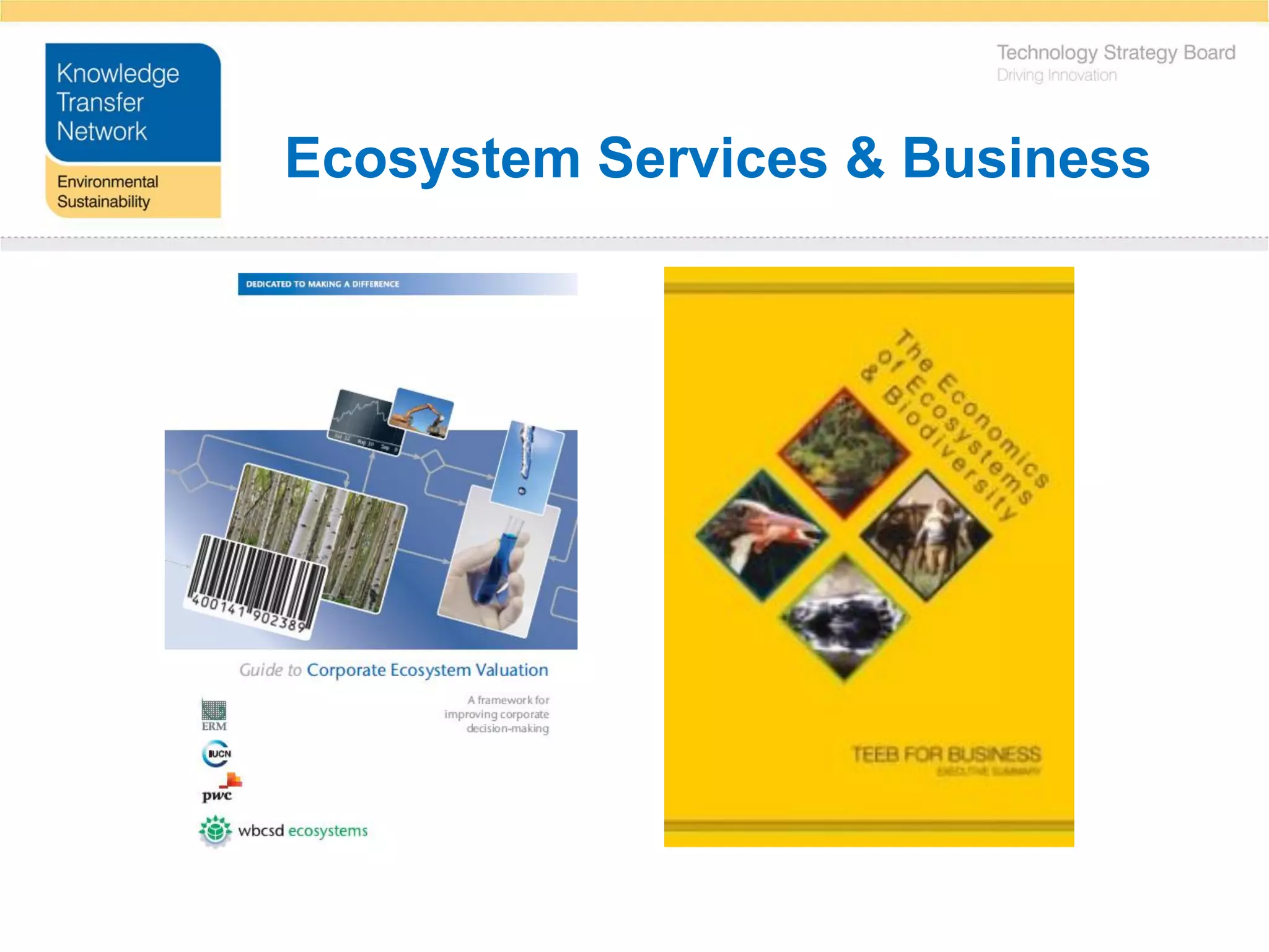 Ecosystem Services & Business
 