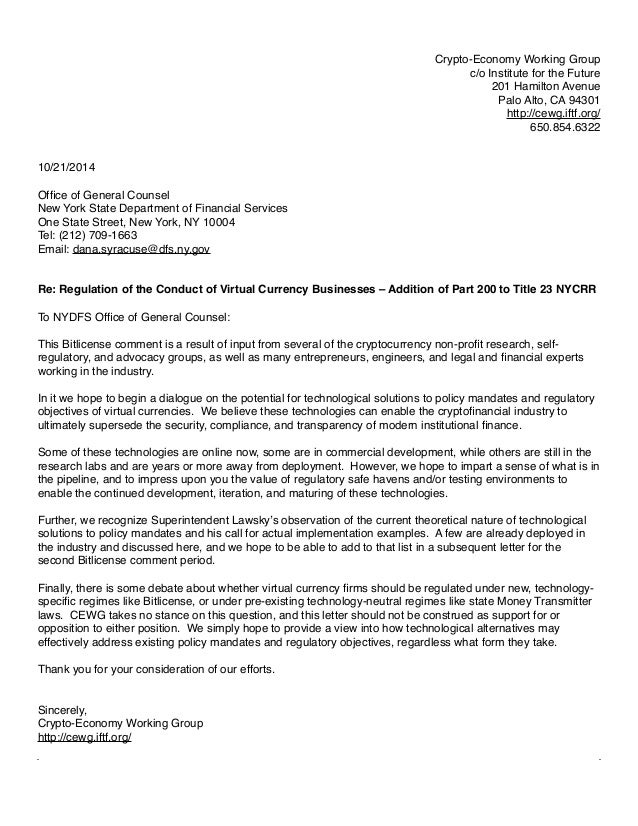 Crypto-Economy Working Group! 
c/o Institute for the Future! 
201 Hamilton Avenue! 
Palo Alto, CA 94301! 
http://cewg.iftf...