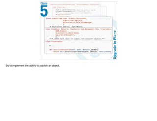 So to implement the ability to publish an object, 

 