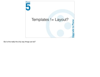 Templates != Layout?
But is this really the only way things can be?
 