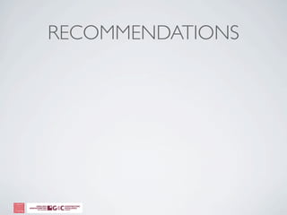 RECOMMENDATIONS
 