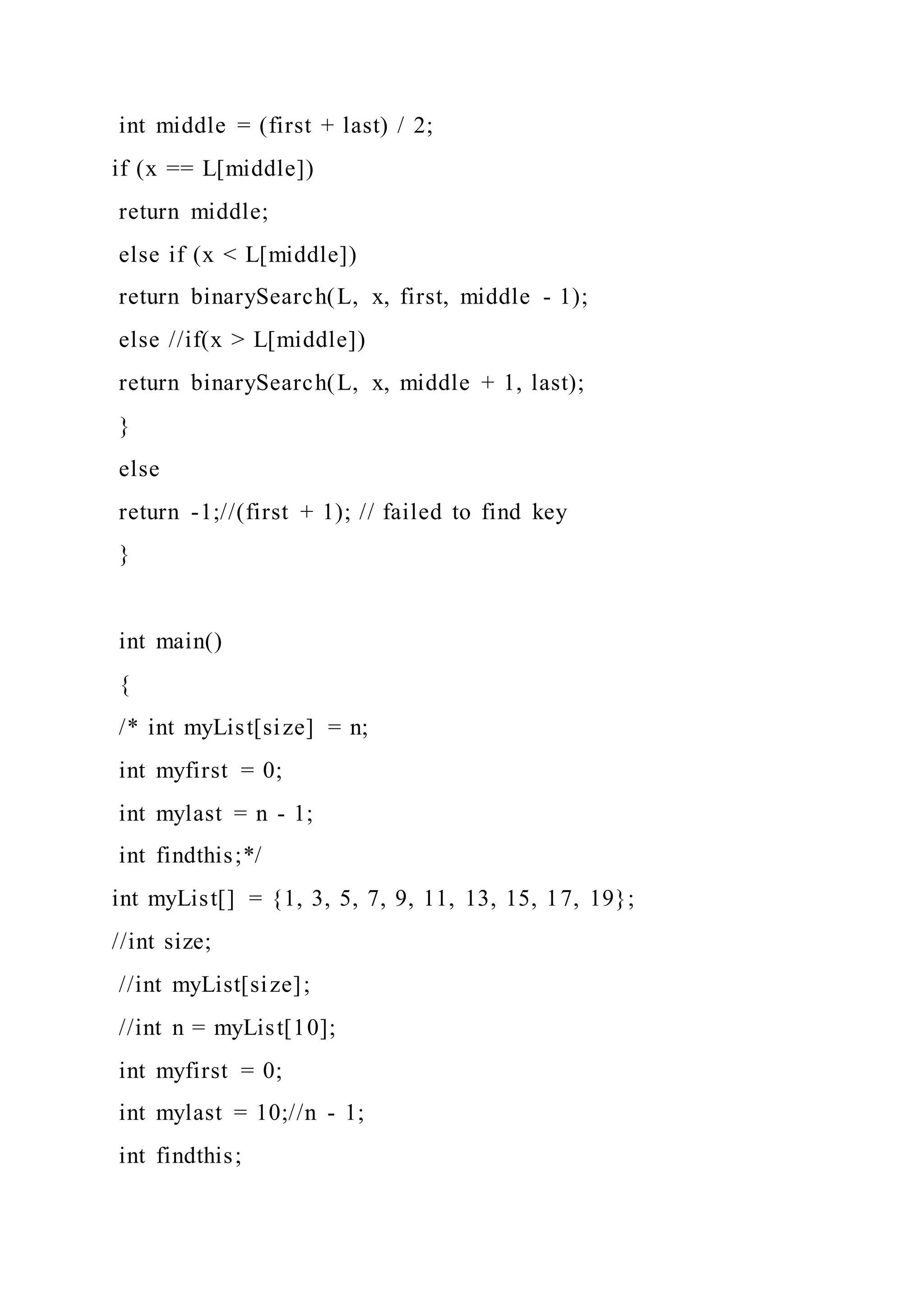 (C++ exercise) 4. Write a recursive version of the binary search alg.docx